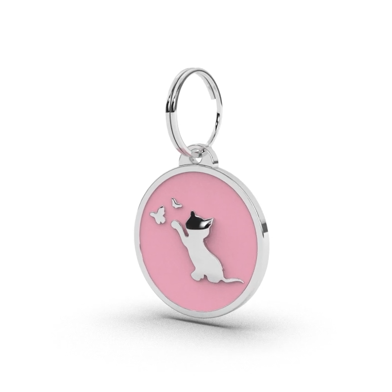 Medalion TinyPet Smart Pink Cat
